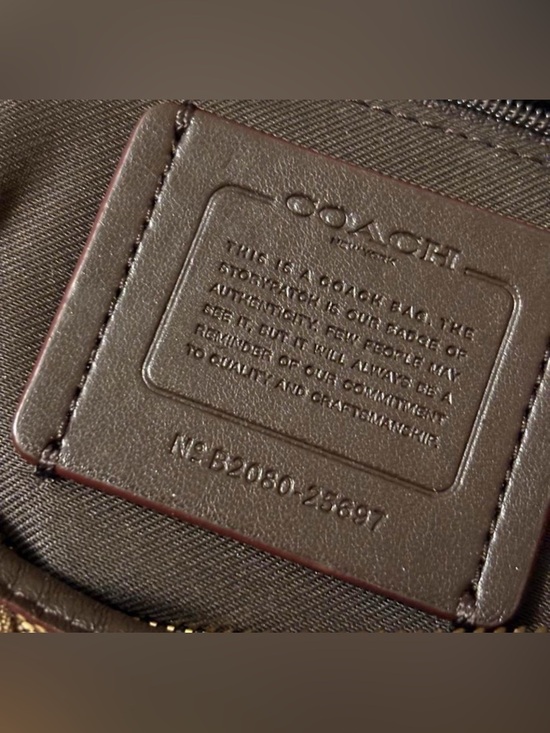 Coach Brown Signature Canvas Crossbody with Dark Leather Trim - Picture 10 of 16